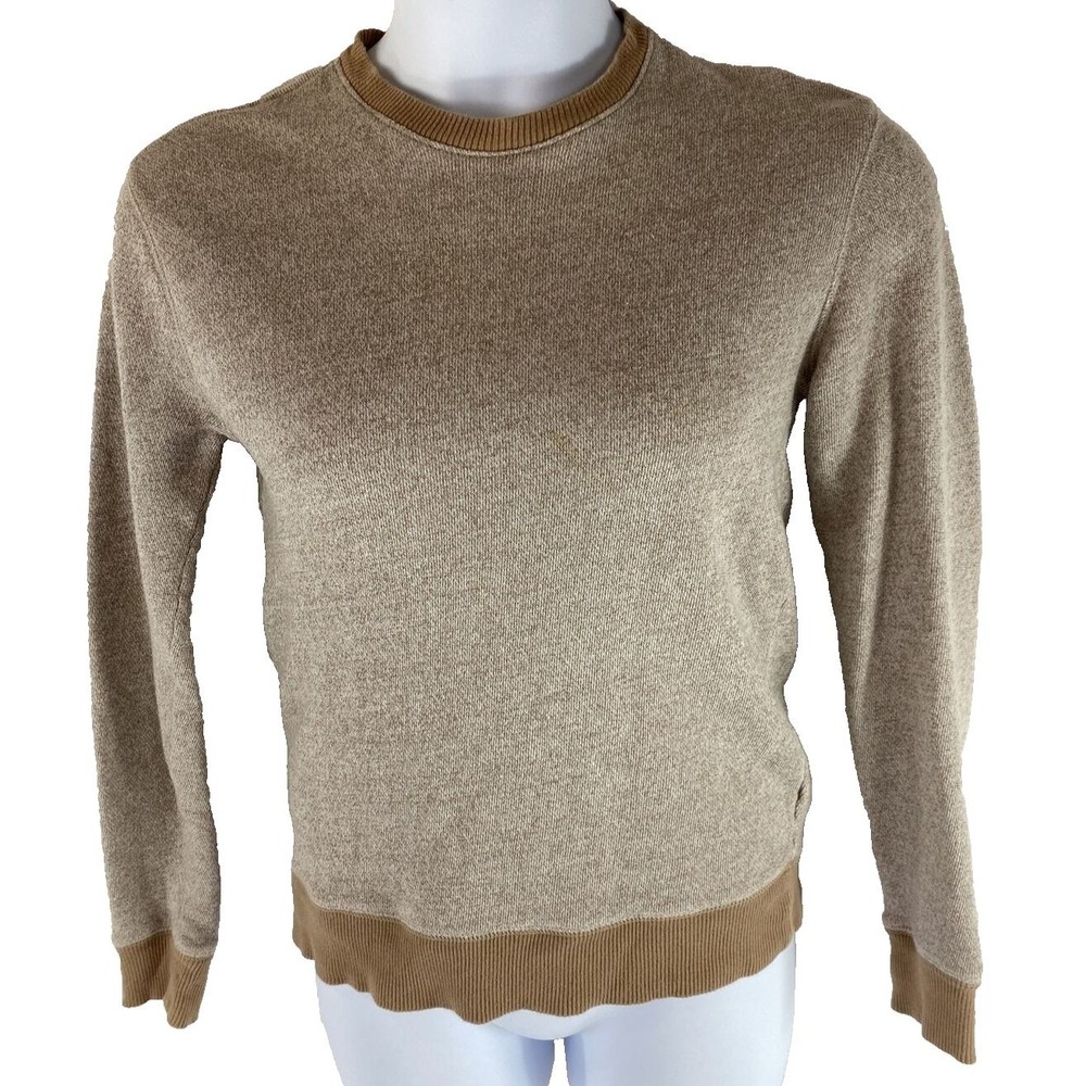 Gap Women's XS Brown Tan Pullover Sweater Ringer Preppy Classic‎